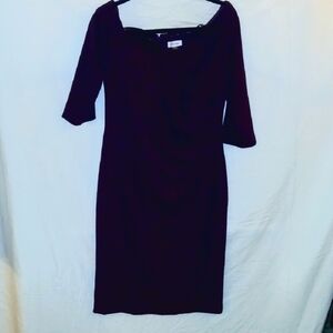 Calvin Klein Deep Purple Long Sleeve Dress